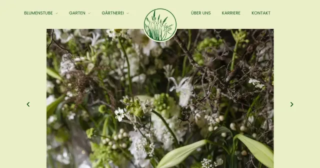 Startseite der Website von Blumen Kolb